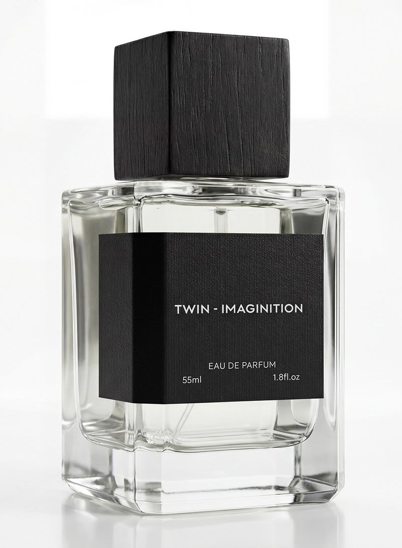 توين عطر إيماجينيشن أو دو بارفان 55 مل، عطر عصري برائحة منعشة تدوم طويلاً، رائحة حمضية عطرية راقية للرجال، خيار أنيق ومتوازن للاستخدام اليومي والمهني - Image 1